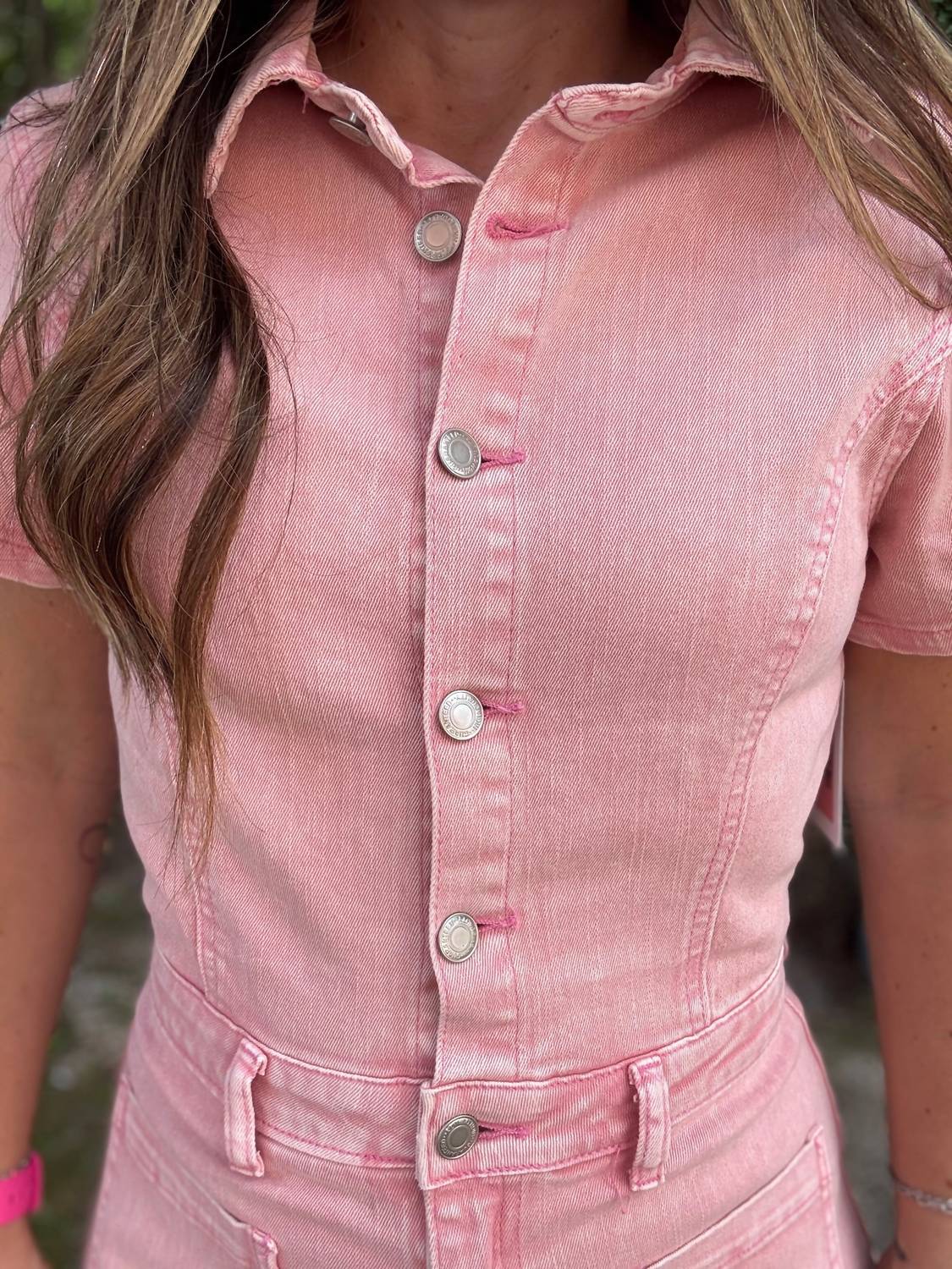 Wisteria Lane - Pixie Denim Romper
