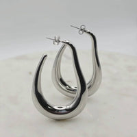 Xtraordinary - Women's Thick Liquid Hoop Earrings