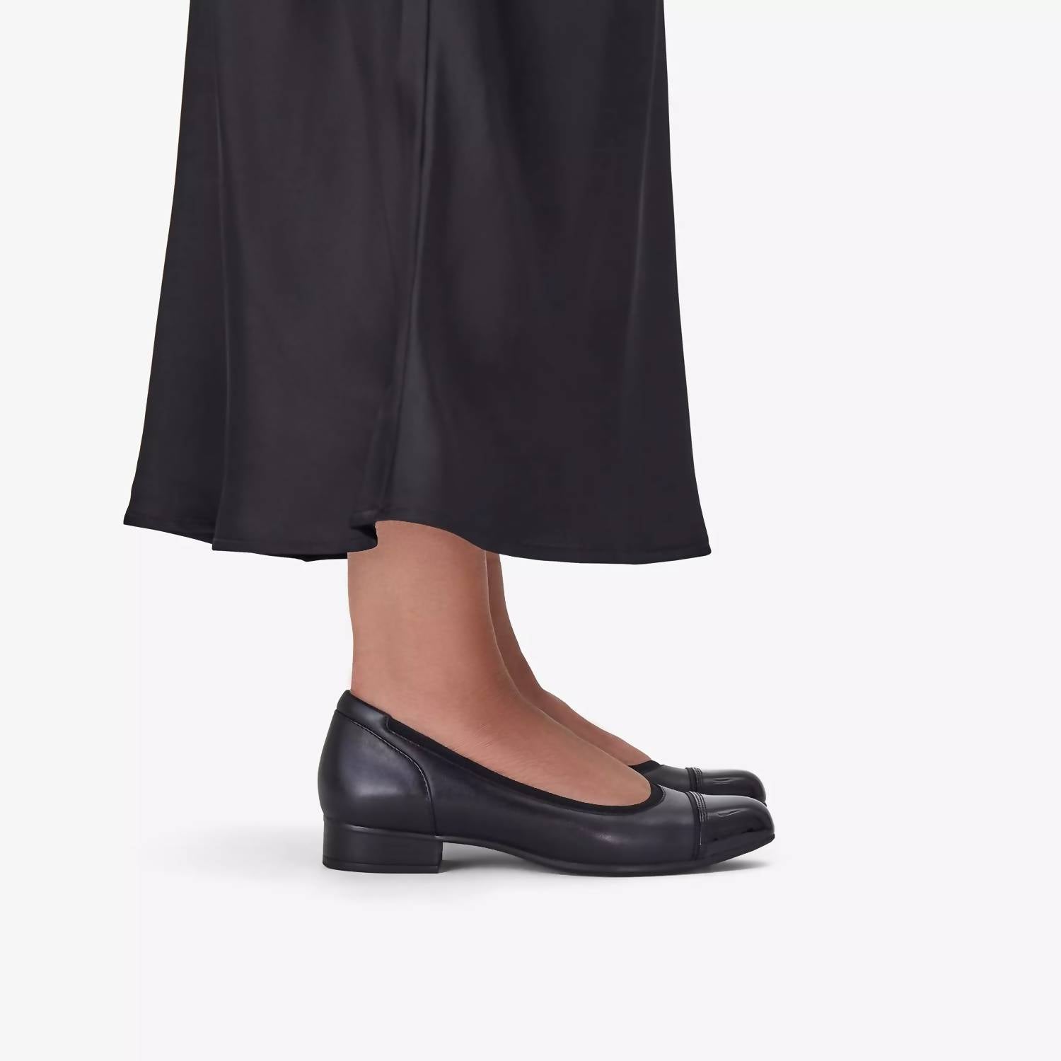 Clarks Women's Krystine May Shoe in black - women's flats - detail view