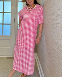 Adrienne - Blakely Seer Gingham Dress