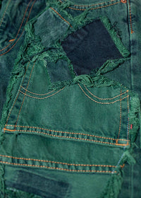 Knotwtr - Patched Denim Shorts