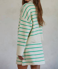 By Together - Women's Striped Sweater Skirt