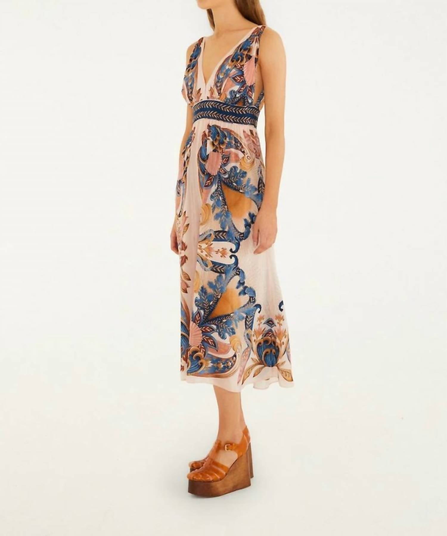 Farm Rio - Garden Scarf Midi Dress