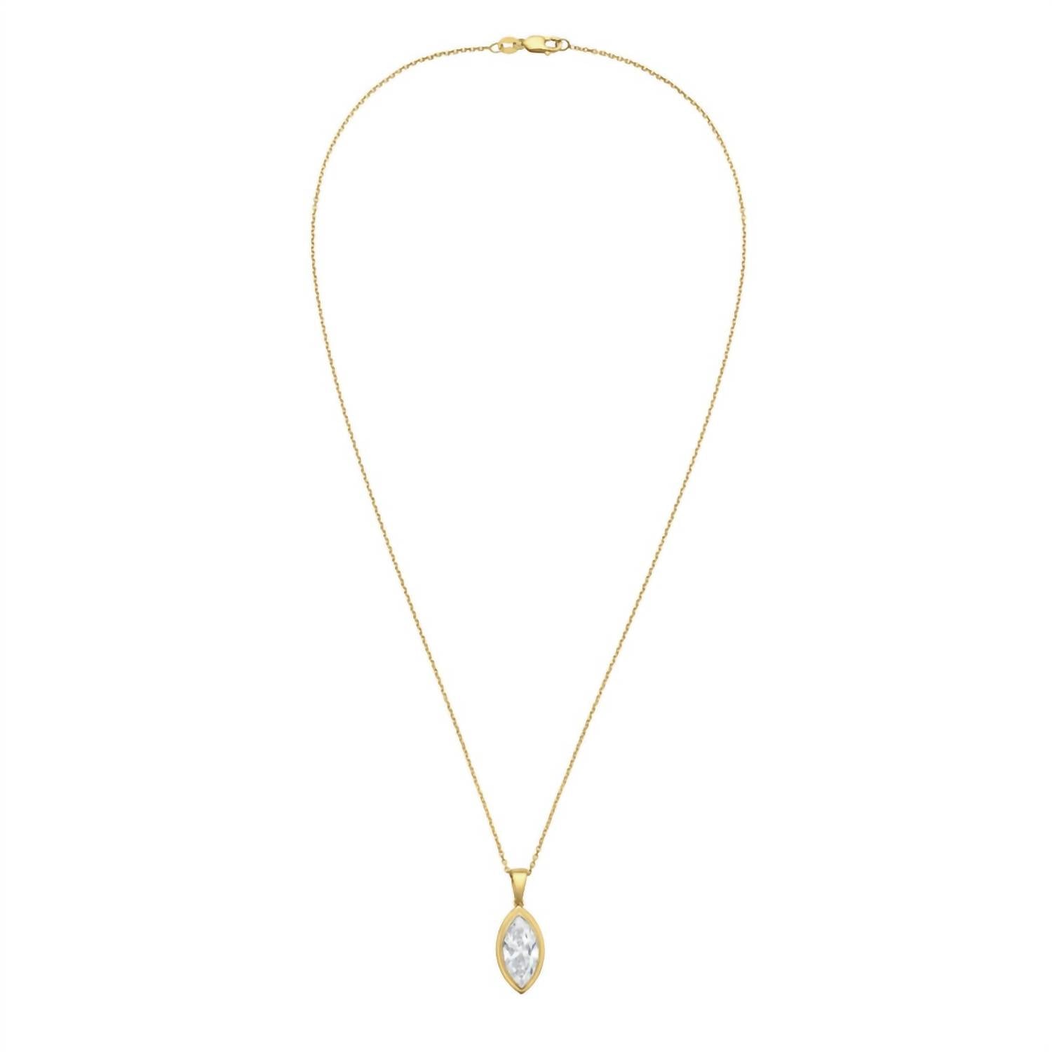 Diana M Jewels - Women's Marquise Lab-Grown Diamond Pendant Necklace (4.00 Ct) - Signature Plus