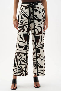 Joseph Ribkoff - Woven Gauze Tropical Print Wide Leg Pant
