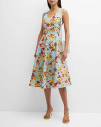 Sara Roka - Teagan Floral Print Midi Dress