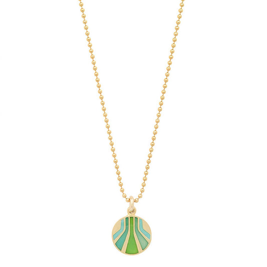 Jessica Elliot - Women's Enameled Small Round "Burst" Pendant Necklace