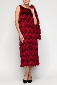 Ic Collection - Fringe Dress With Jacket