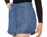 Dex - Chambray Drawstring Shorts