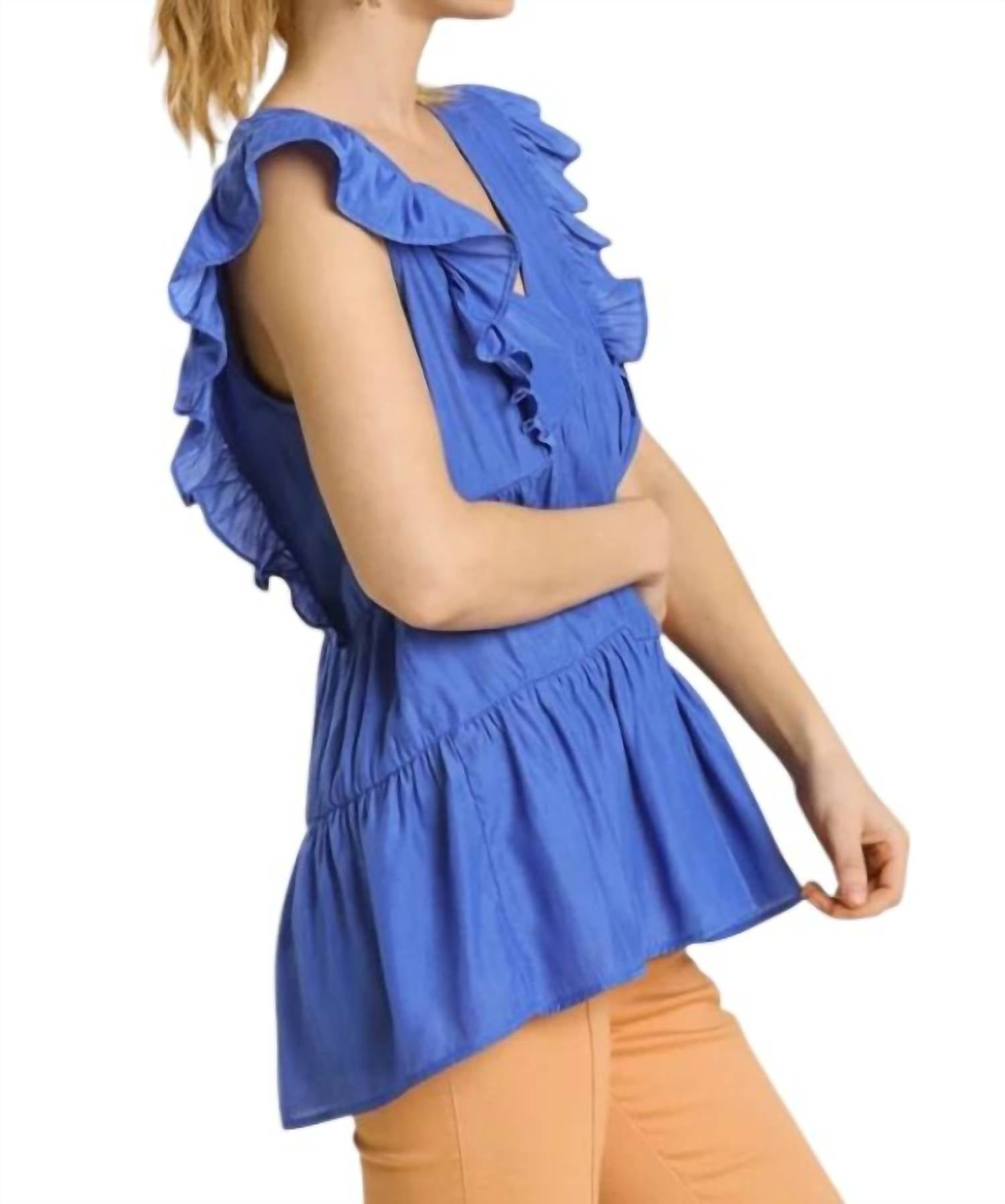 Umgee - Tiered Ruffle Babydoll Top