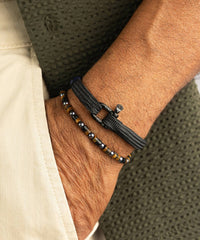 Pig & Hen Men's Vicious Vik Bracelet in black black - men's jewelry - detail view