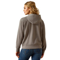 ARIAT Women's Breeze Full Zip Hoodie in smoke pearl - women's top - alternate view