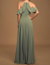 Lulus - Stun And Only Ruffled Off-the-shoulder Maxi Dress