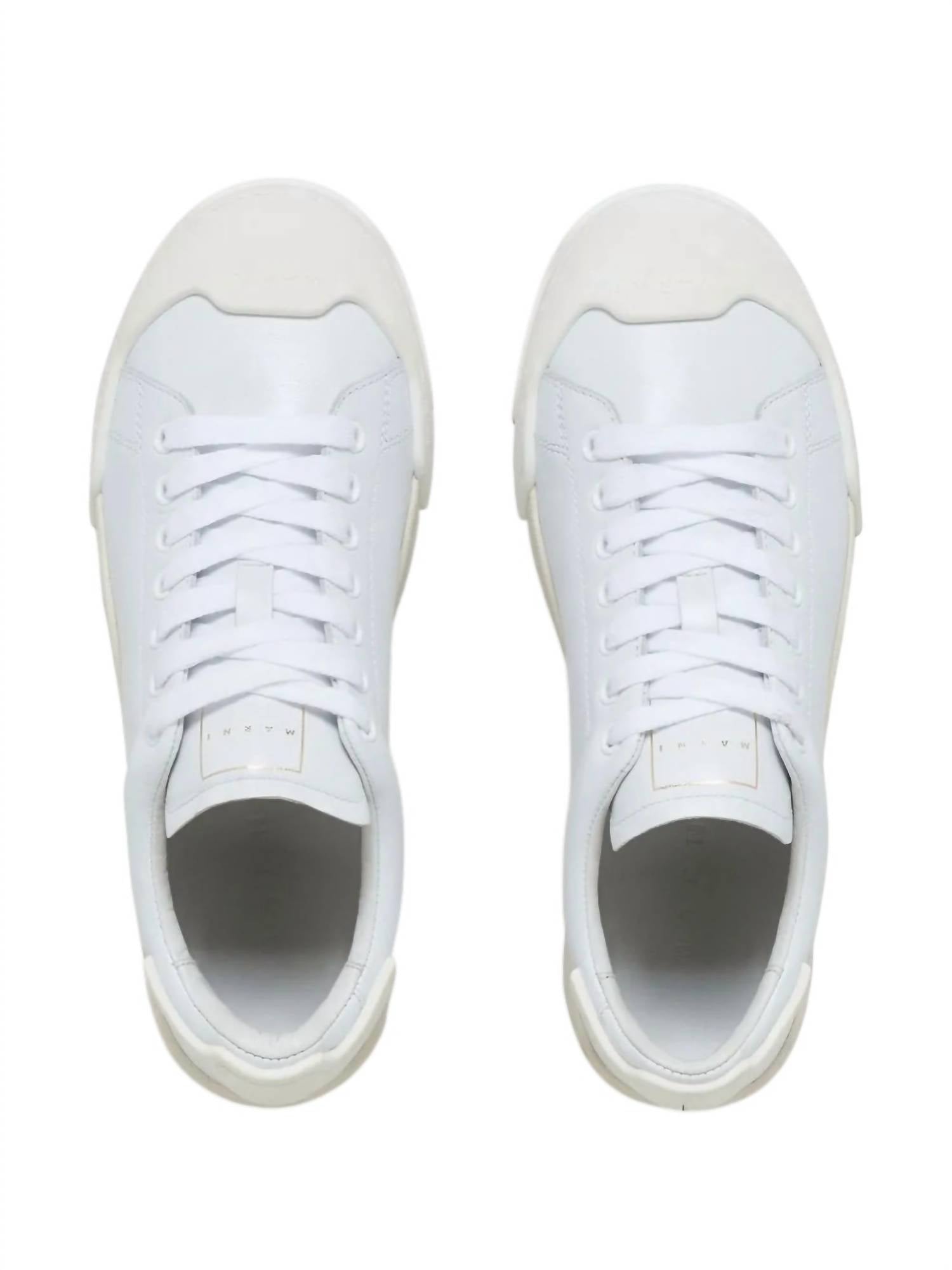 MARNI Men's Dada Bumper Low-top Sneakers in lily white - men's sneaker - view 5