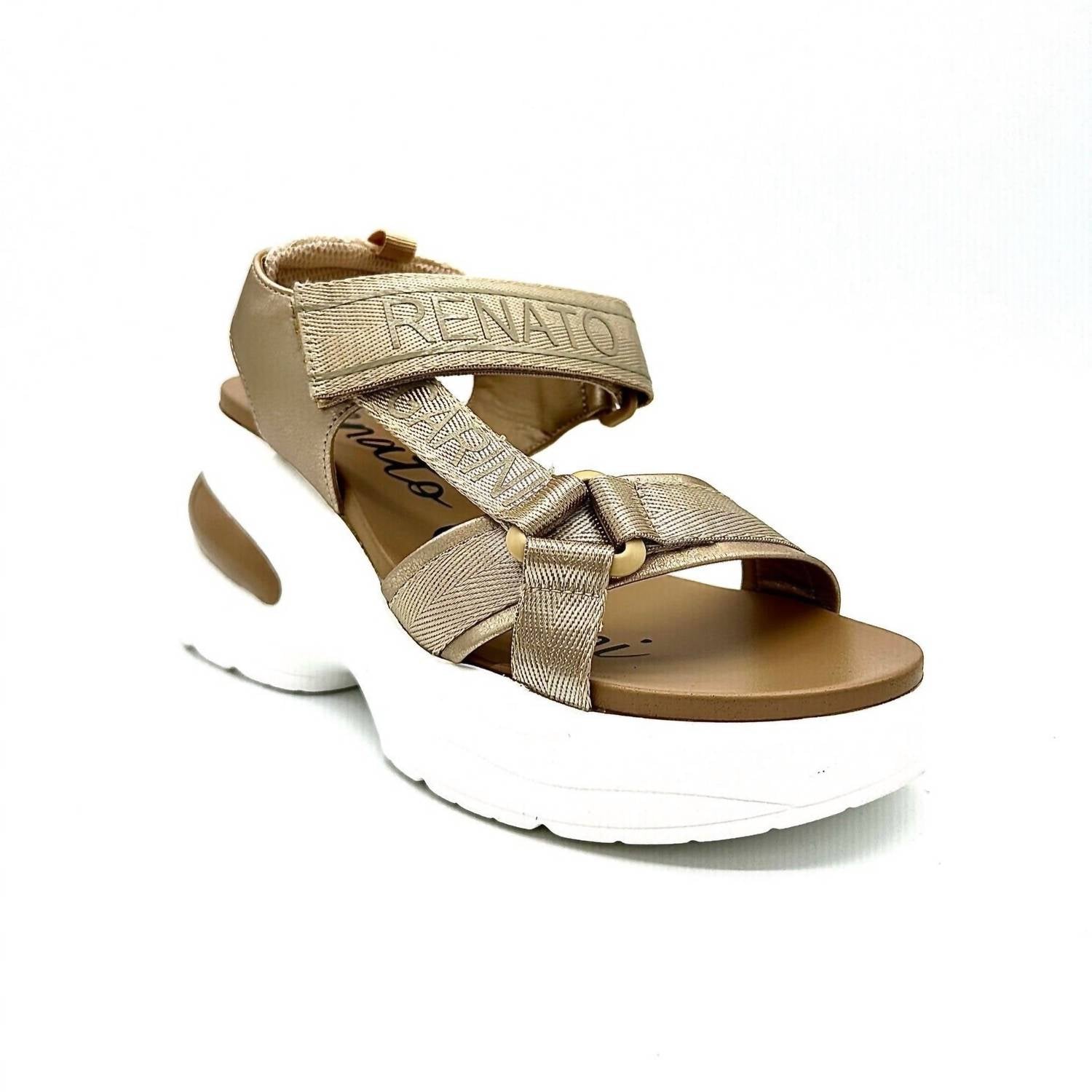 Renato Garini Women's DMD Hybrid Sandal Sneaker in champagne bronze - women's sandal - detail view