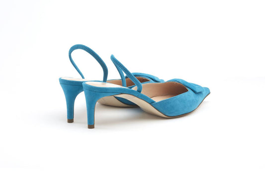 Rupert Sanderson - Women's Aminta Blue Suede Slingback Sandal