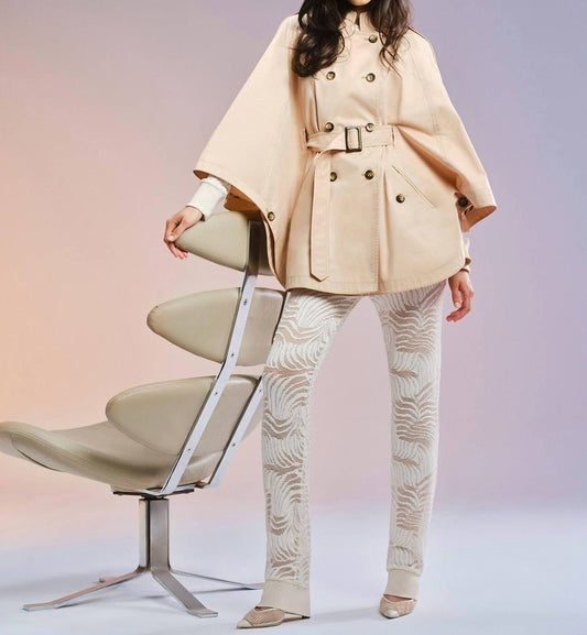 Theo The Label - Chloe Trapunto Trench Cape