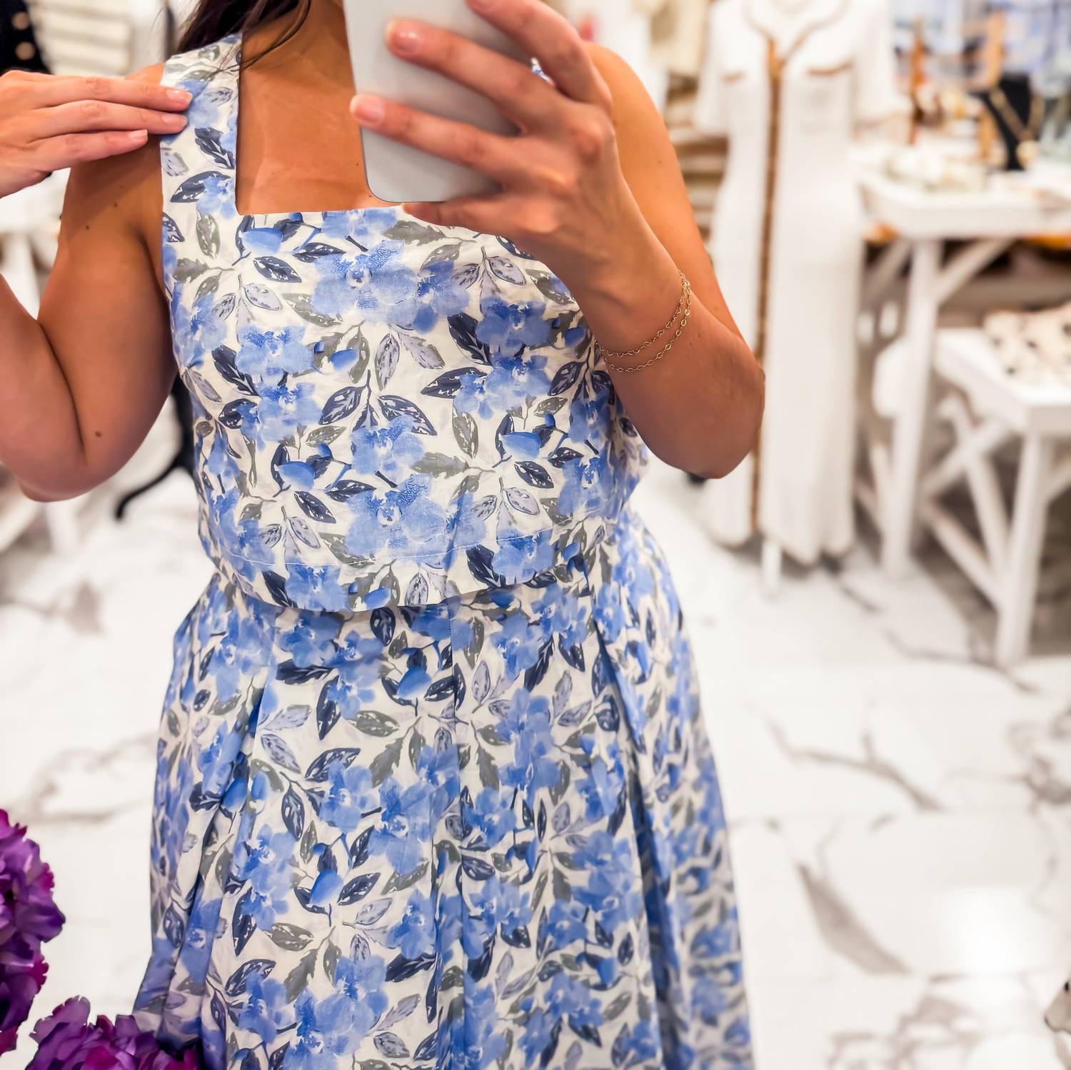 Mable - Skies Over Savannah Floral Skirt Set