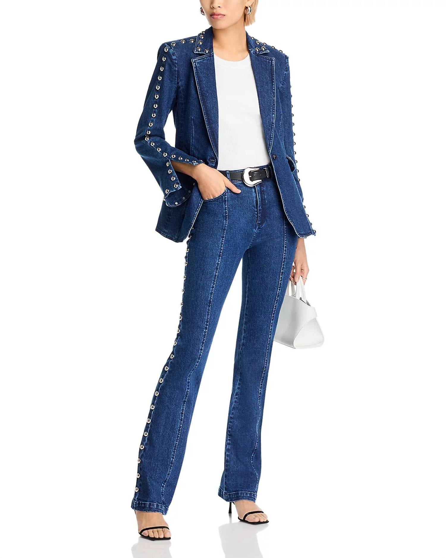 Cinq A Sept - Denim Studded Shailene Pants