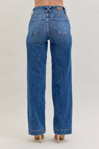 Judy Blue - High Rise Double Button Wide Leg Jeans