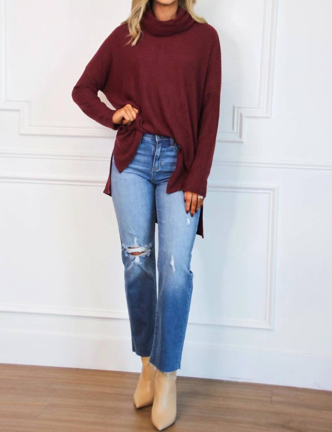Zenana - Plain And Simple Oversized Thermal Top