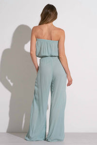 Elan - Strapless Crepe-leg Jumpsuit