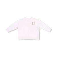 Angel Dear - Girl's French Terry Drop Sleeve Sweatshirt With Embroidered Dog Pocket And Jogger