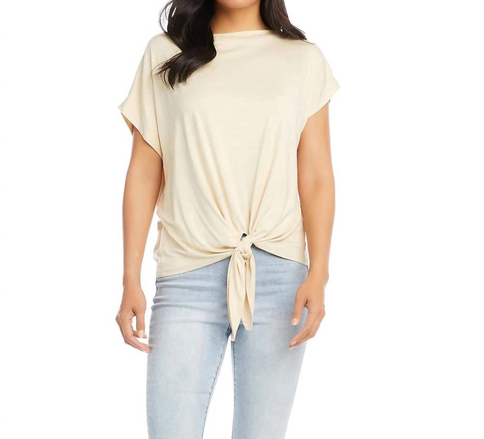 Karen Kane - Beasley Boatneck Tie Front Top