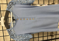 Tribal - Women's Lace Shoulder Knit Top