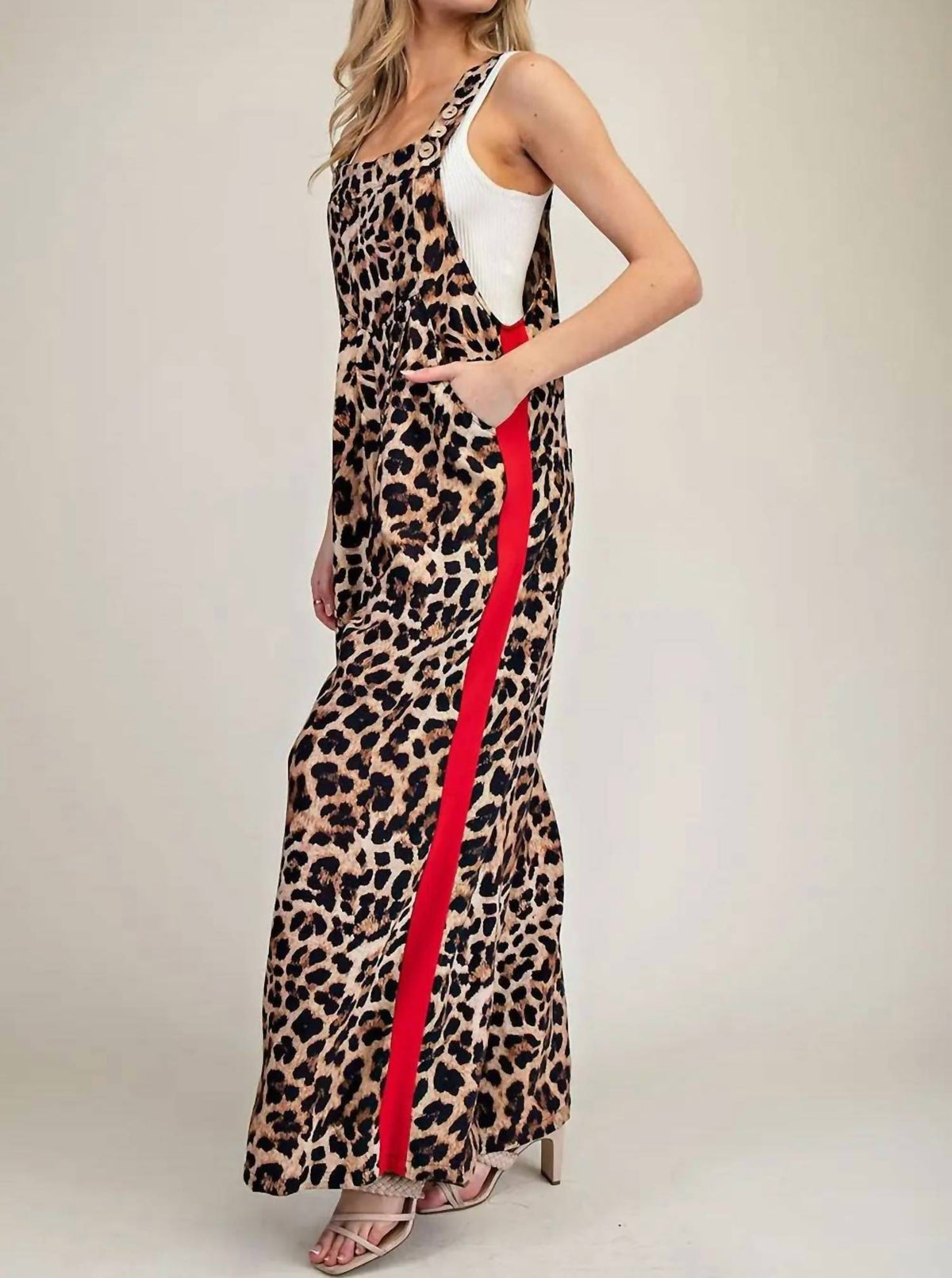 Ee:Some - Printed Side Track Jumpsuit