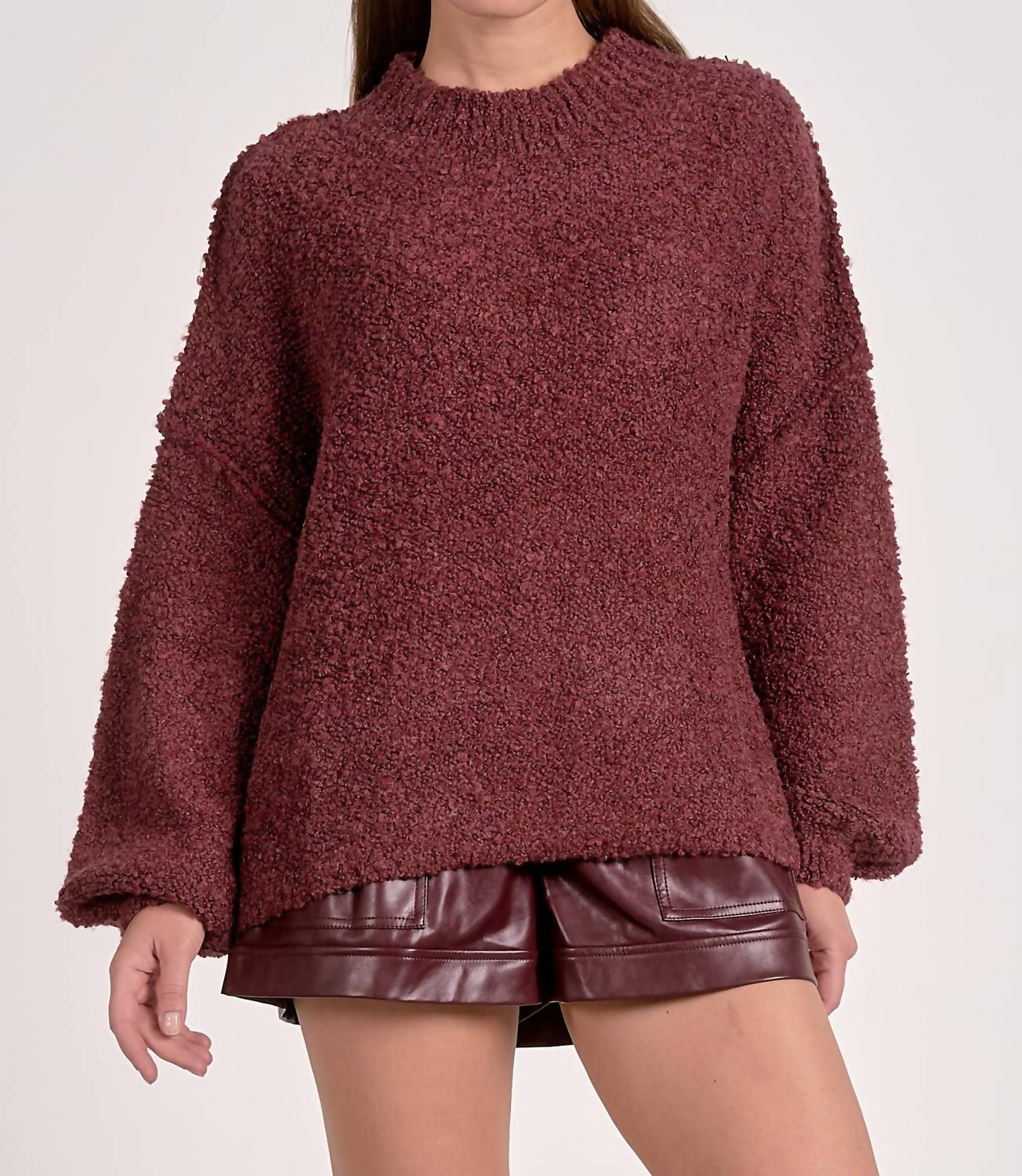 ELAN Women's Swing Sweater in red - women's sweater