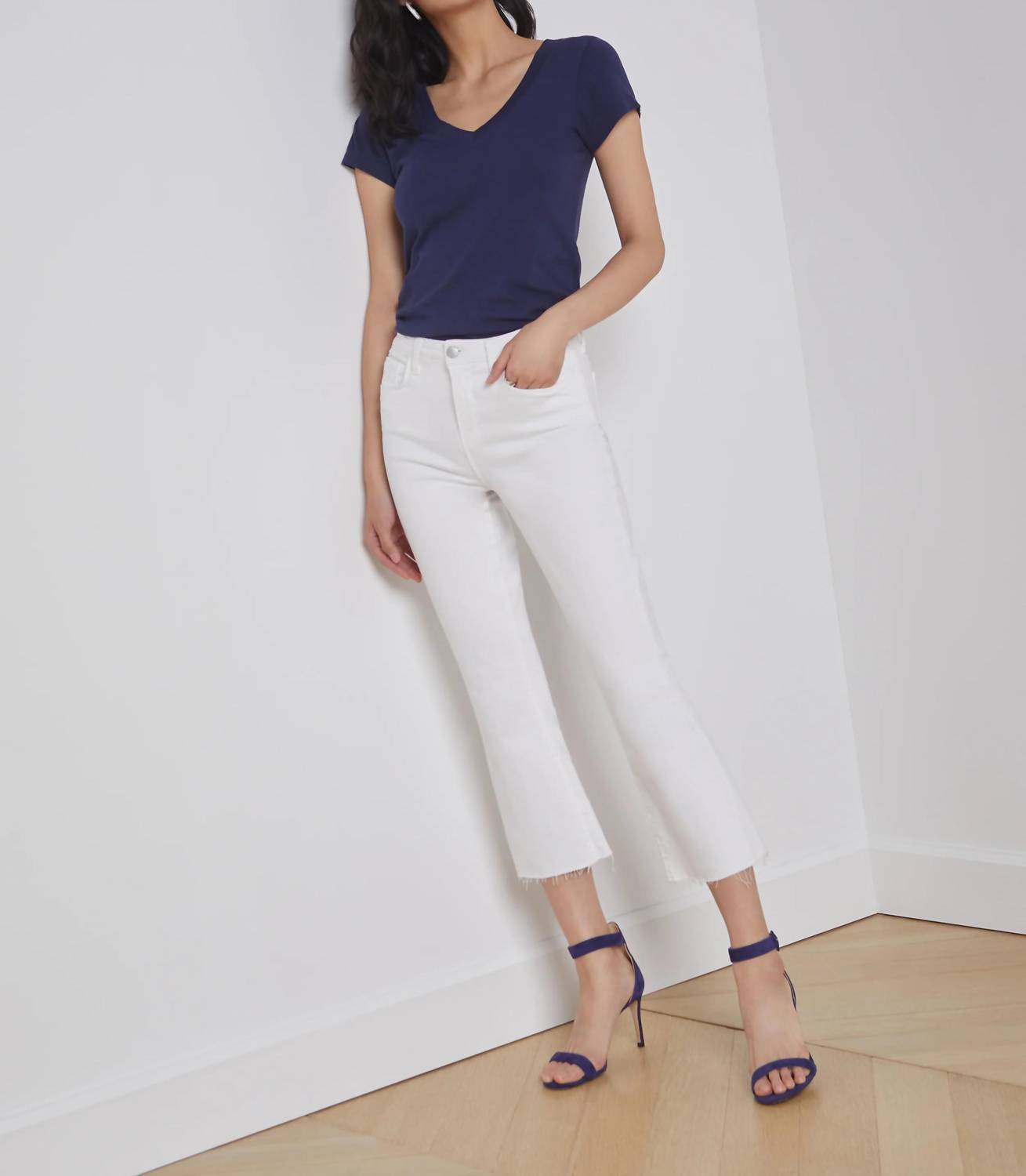 L'Agence - Women's Kendra High Rise Crop Flare Pants