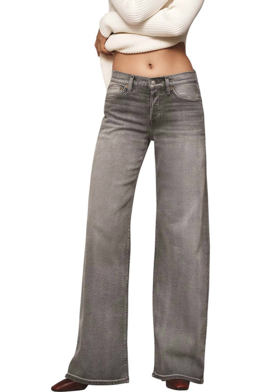 Re/Done - Mid Rise Wide Leg Jeans