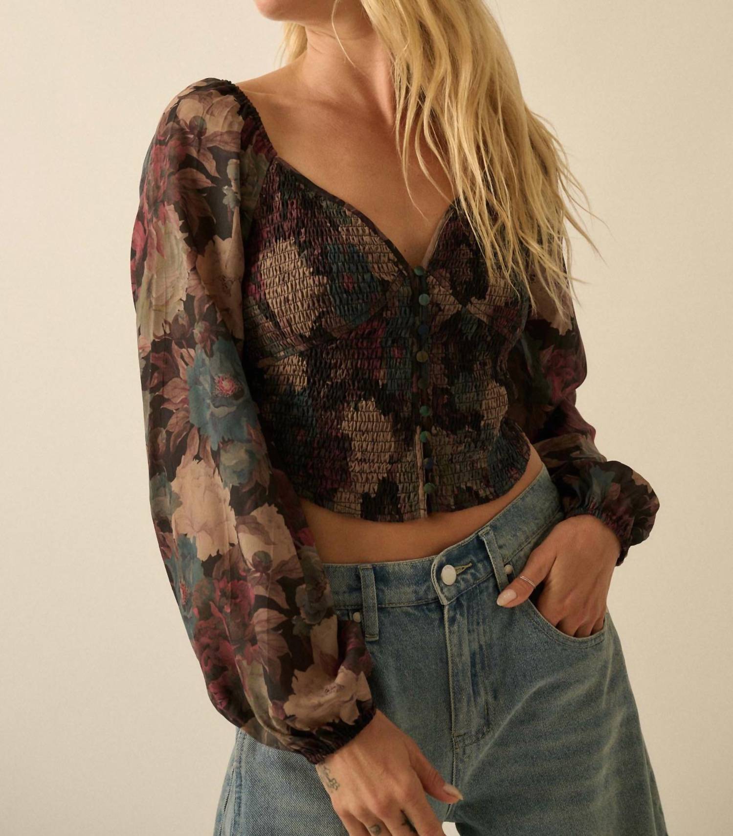 Promesa - CORSET PEASANT TOP