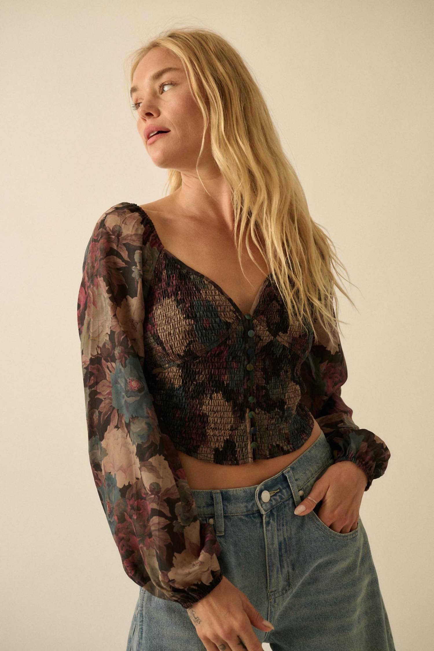 Promesa - CORSET PEASANT TOP