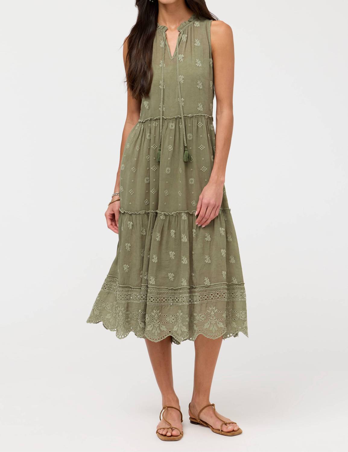 Johnny Was - SUSILA MIDI TIERED DRESS