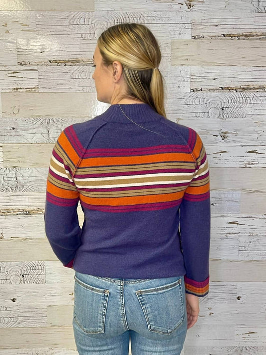 Democracy - Mock Neck Bubble Hem Sweater