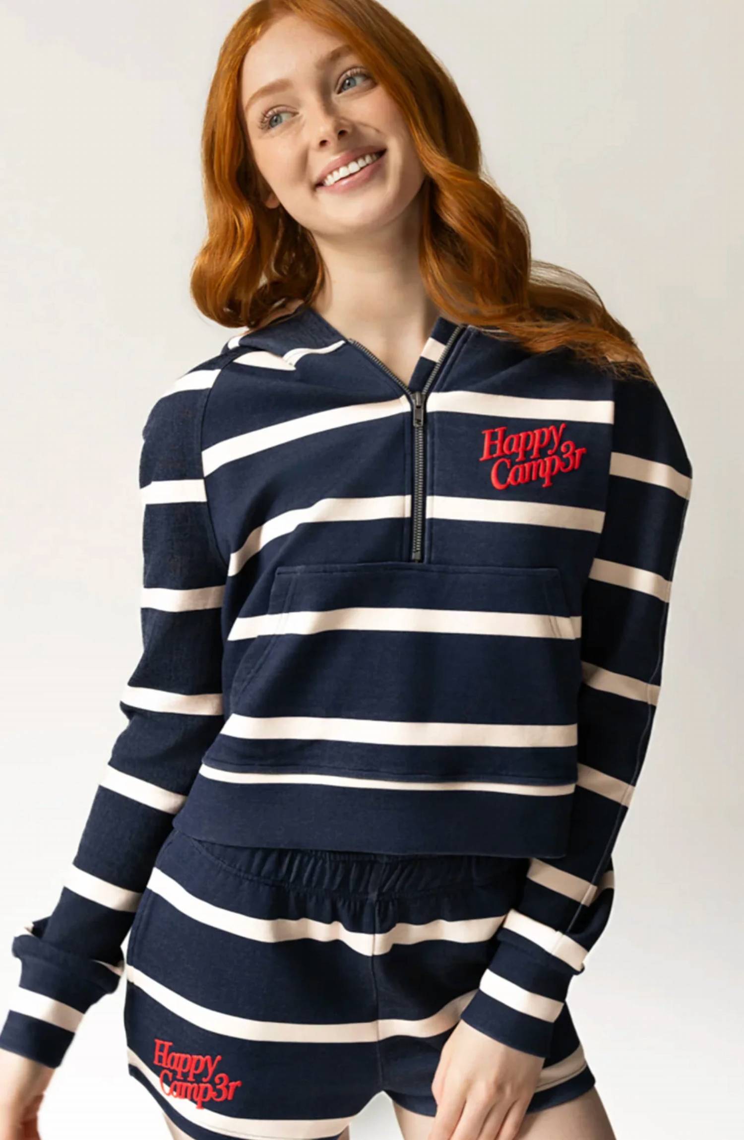 The Happy Camp3R - Half Zip Scuba Hoodie
