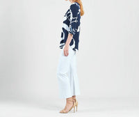 Clara Sun Woo - Abstract Branch Tie Cuff Curved Hem Tunic