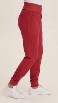Wearables Yaegar Slim Leg Fleece Jogger Pants in corundum - women's pants - detail view