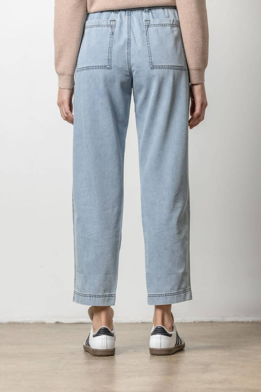 Lilla P - Denim Belted Pant