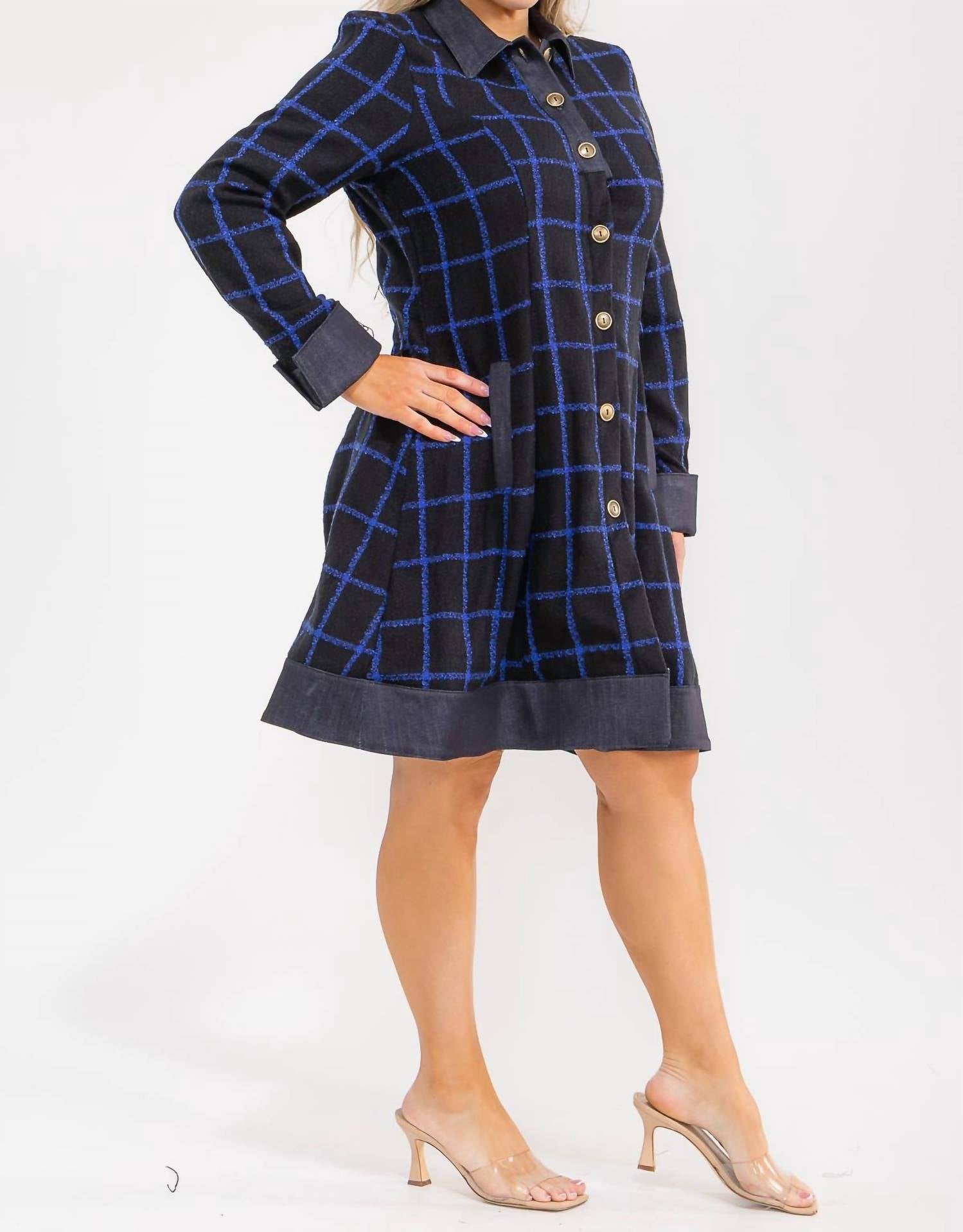 Karen T Design - Plaid Coat Dress