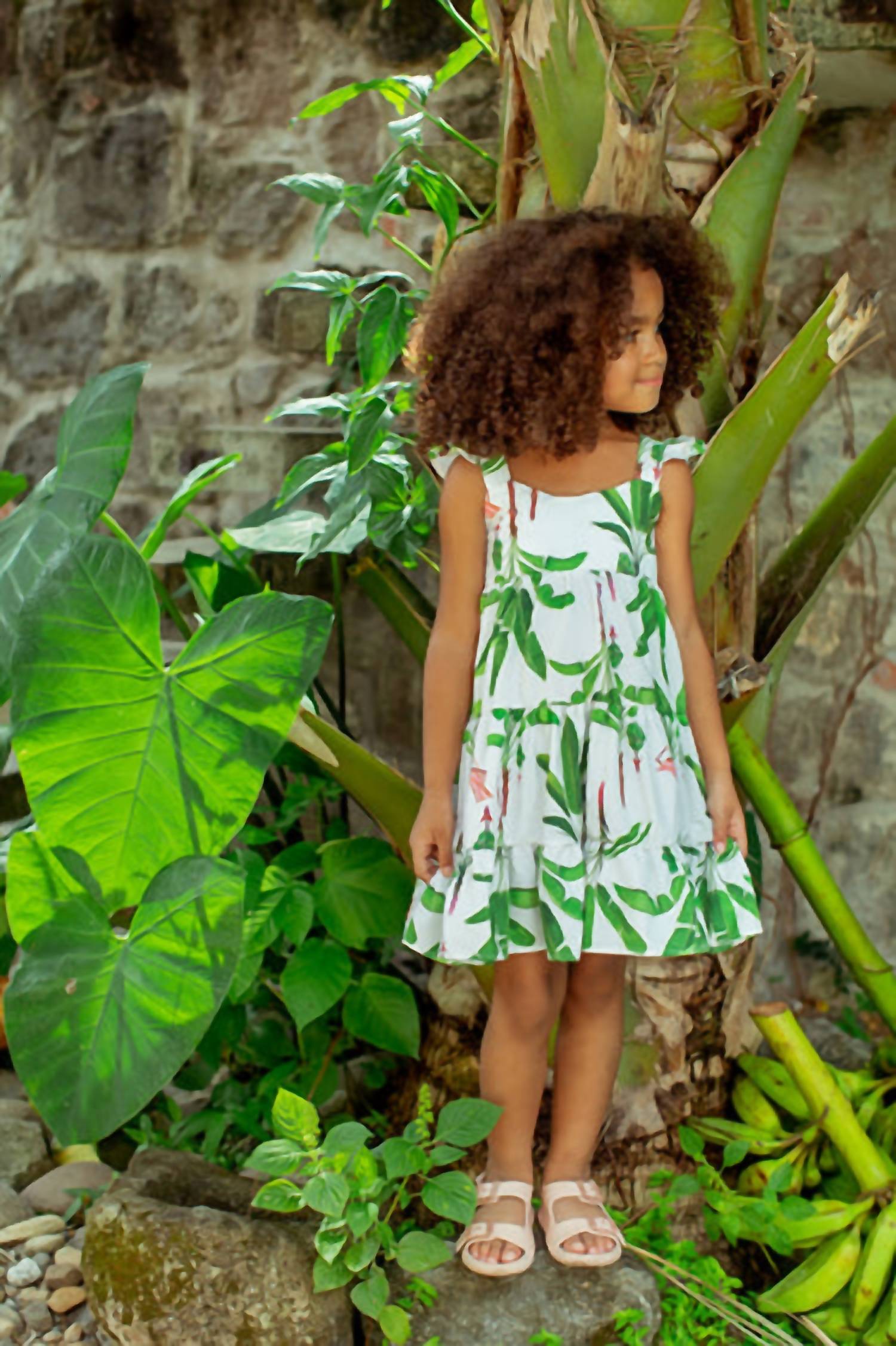 Pepita & Me Corissa Dress in platanal - kids' dress - detail view