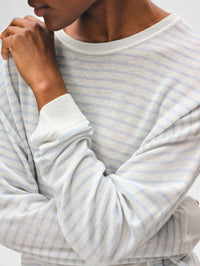 White + Warren - Cashmere Striped Sweatshirt