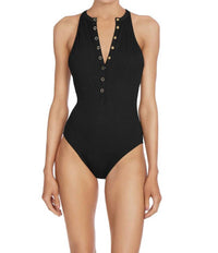 Robin Piccone - Amy High Neck One Piece Swimsuit