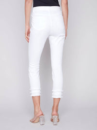 Charlie B - Regular Rise Slim Leg Frayed Hem Ankle Jean