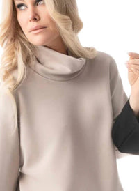 Pure Essence - Two Tone Casual Pullover Top