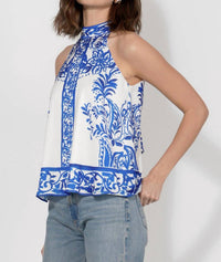 Adelyn Rae - Logan Print Halter Top