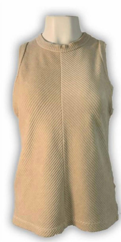Stateside - Women's Knit Velour Corduroy Chevron Tank Top