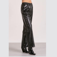 Elan - Vegan Leather Wide Leg Pants